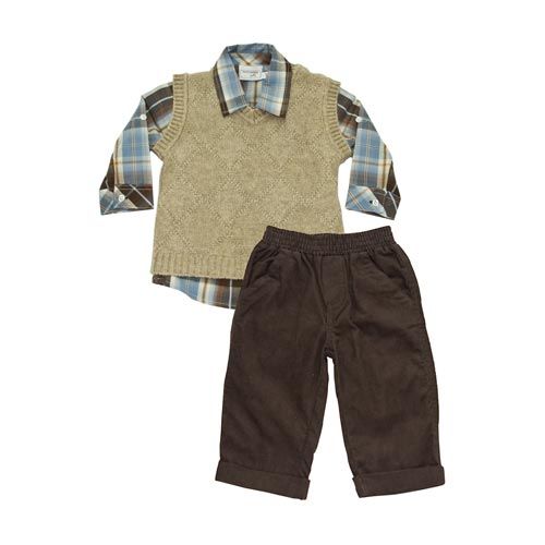 Cjto Inf Camisa c/ Colete Tricô Tam 03 - Noruega Baby